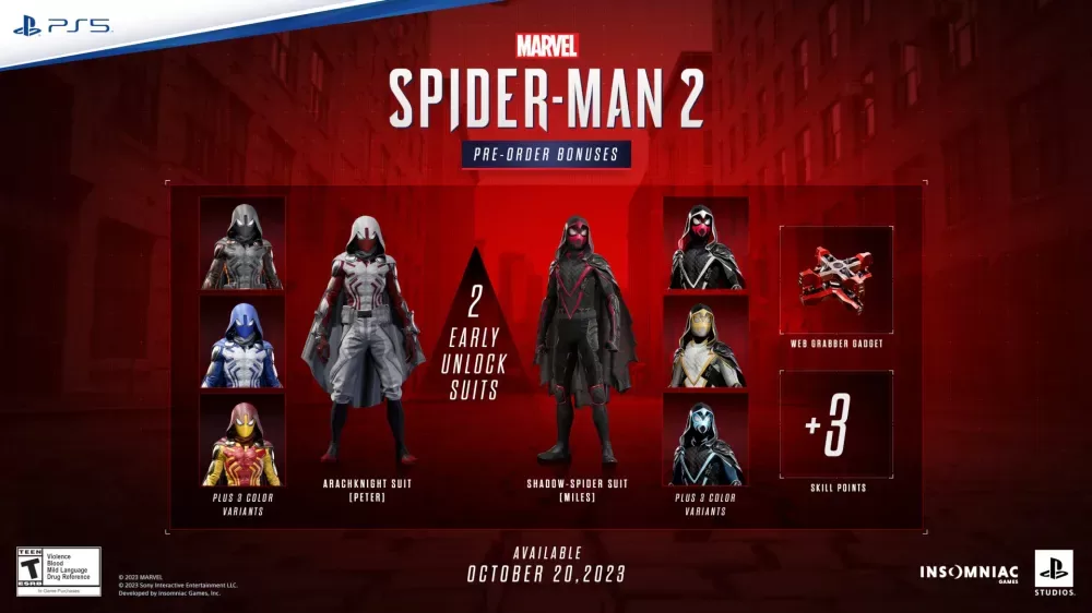 Marvel’s Spider-Man 2 için Türkiye Ön Sipariş Fiyatları Açıklandı Marvel’s Spider-Man 2 için Türkiye Ön Sipariş Fiyatları Açıklandı