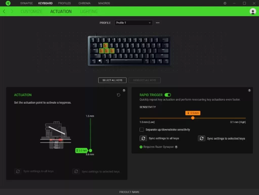 Razer Analog Klavyeler İçin Hızlı Tetik Modu Geldi Razer Analog Klavyeler İçin Hızlı Tetik Modu Geldi