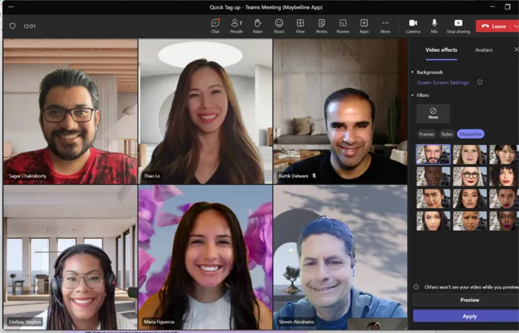 Microsoft Teams, Yapay Zeka Makyaj Filtresi İçin Maybelline İle Anlaştı Microsoft Teams, Yapay Zeka Makyaj Filtresi İçin Maybelline İle Anlaştı