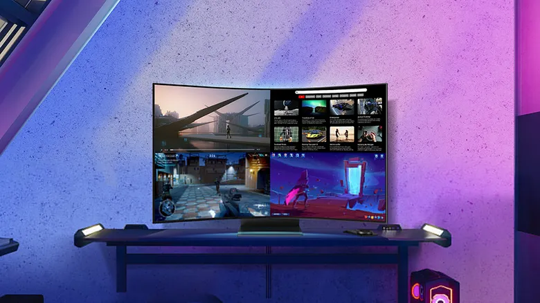 Samsung, Dünyanın İlk 'Çift UHD Monitörünü Tanıttı' Samsung, Dünyanın İlk 'Çift UHD Monitörünü Tanıttı'