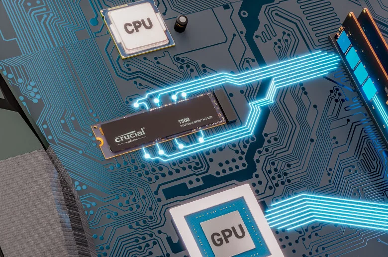 Crucial Yeni T500 Gen 4 NVMe SSD'yi Piyasaya Sürüyor Crucial Yeni T500 Gen 4 NVMe SSD'yi Piyasaya Sürüyor