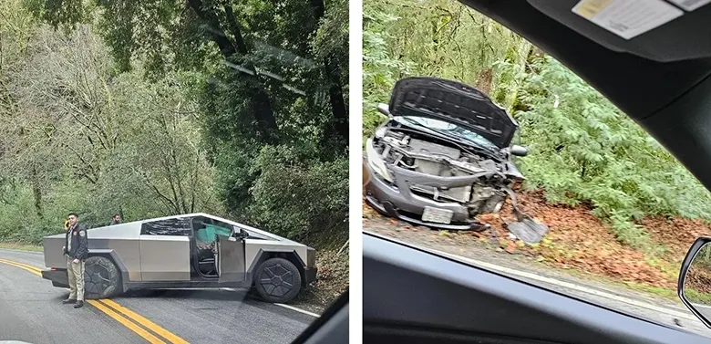 Tesla Cybertruck'ın İlk Kazası Toyota Corolla'yla Oldu Tesla Cybertruck'ın İlk Kazası Toyota Corolla'yla Oldu